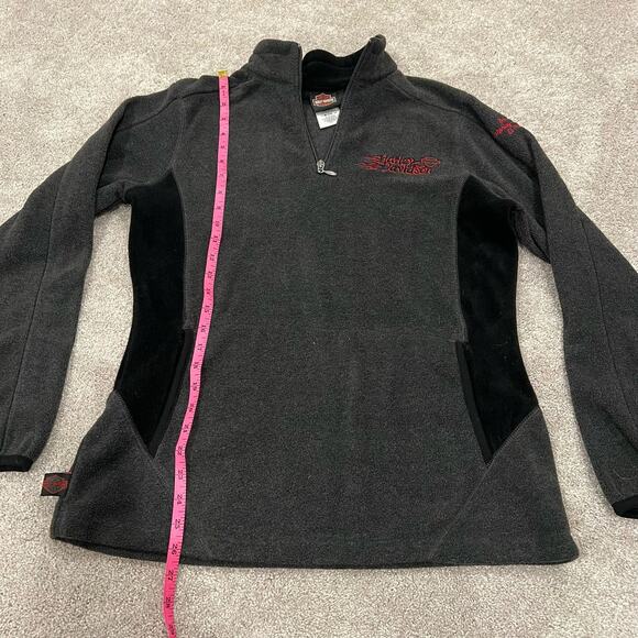 Harley Davidson Women's Fleece Quarter Zip in Grey El Paso, TX Size Large - Picture 9 of 10